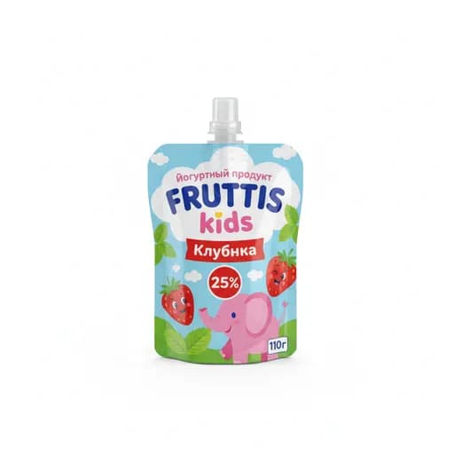 Йогуртный продукт Fruttis kids Клубника 25% 110г
