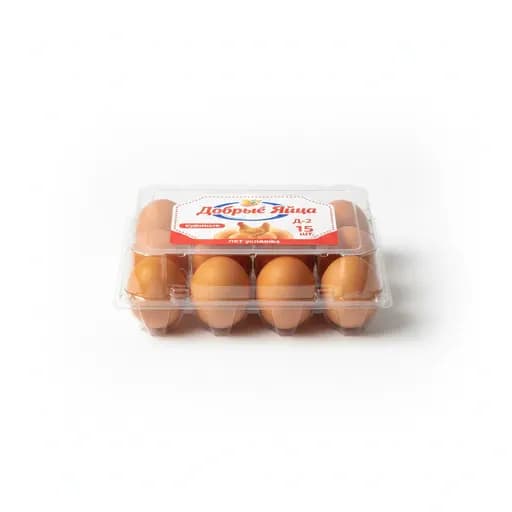 Добрые Яйца куриные Д-2 пэт упаковка 15шт
