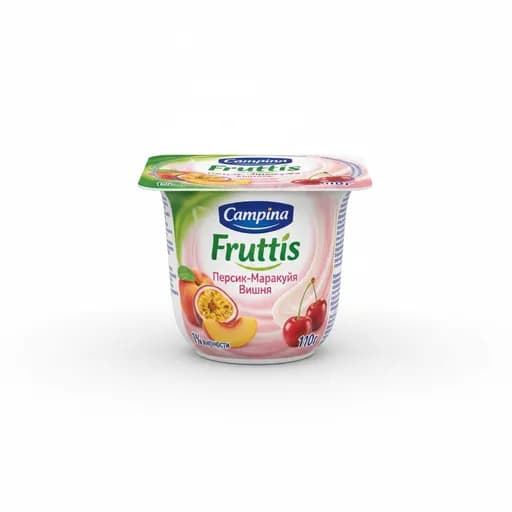 Campina fruttis персика-маракуи вишни 01% 110 грамм стак