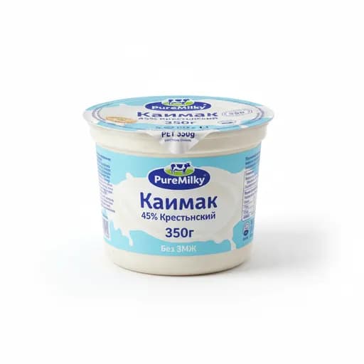PureMilky Каймак 45% ПЭТ стакан 350гр