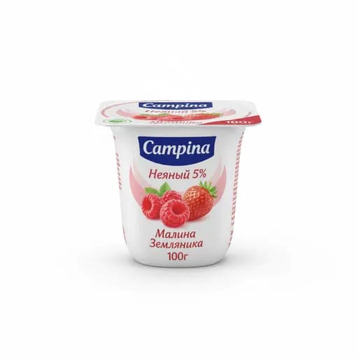 Campina нежный малина земляники 5% 100 грамм стак
