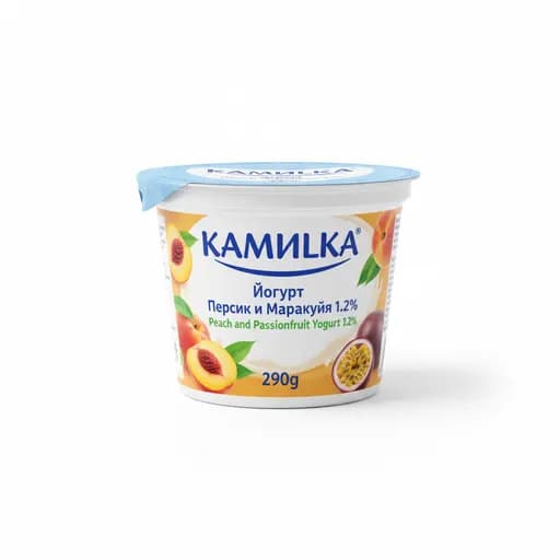 KAMILKA Йогурт Персик и Маракуйя 1.2% 290гр