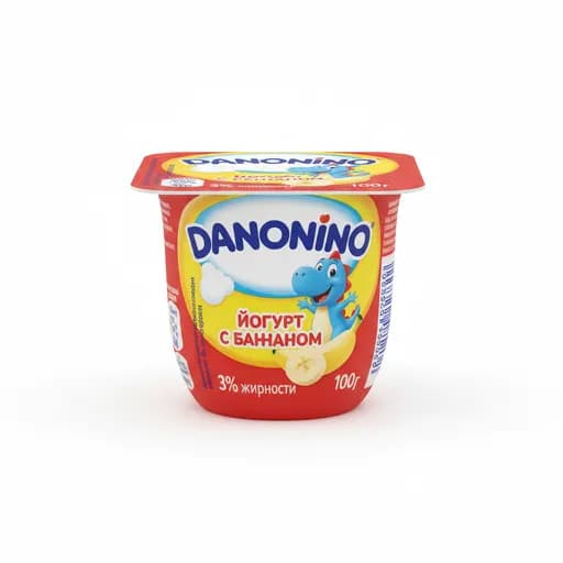 Danonino Йогурт с банан 3% 100гр