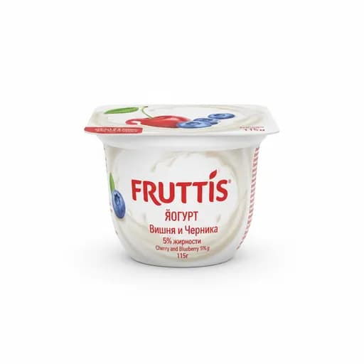 FRUTTIS Йогурт Вишня и Черника 5% 115гр