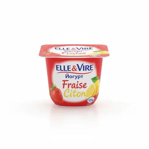 ELLE & VIRE Йогурт Fraise Сitron 125гр