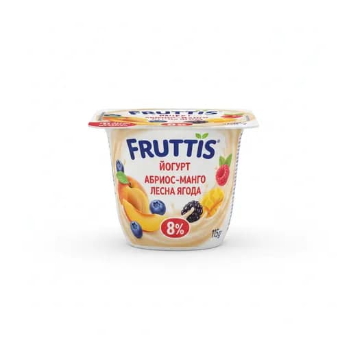 FRUTTIS Йогурт Абрикос-МангоЛесная ягода 8% 115гр