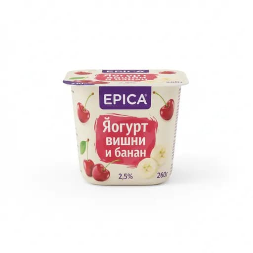 Epica Йогурт вишня и банан 2.5% 260гр