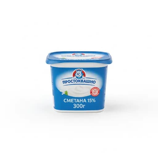 Простоквашино Сметана 15% 300гр