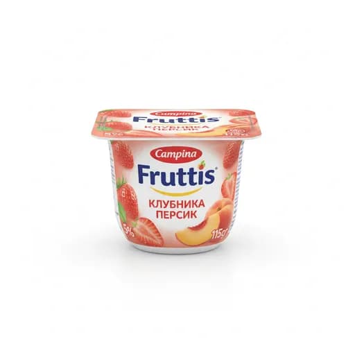 Campina fruttis клубника персик 5% 115 грамм стак