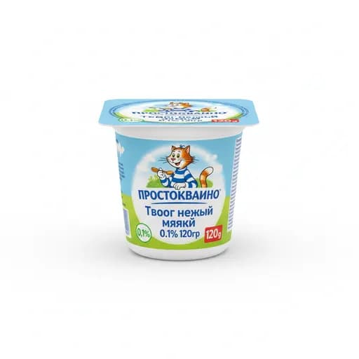 Простоквашино Творог нежный мягкий 0.1% 120гр