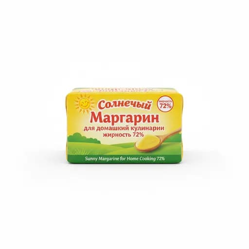 Солнечный Маргарин для домашней кулинарии жирность 72%