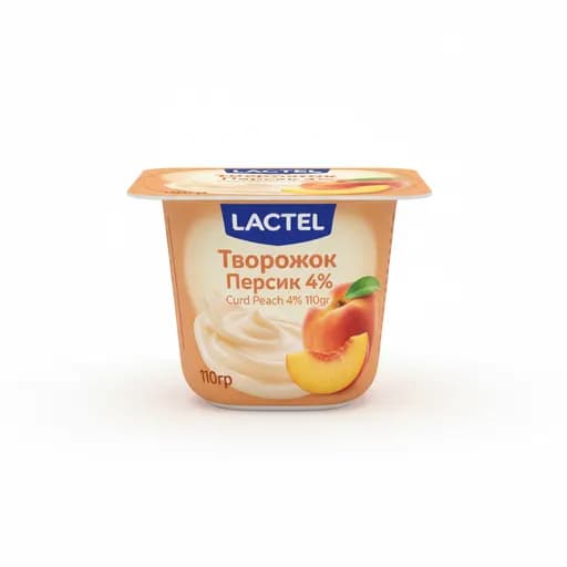 LACTEL. Творожок Персик 4% 110гр