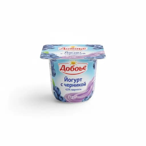 Доброе Йогурт с черникой 4 5% 125гр