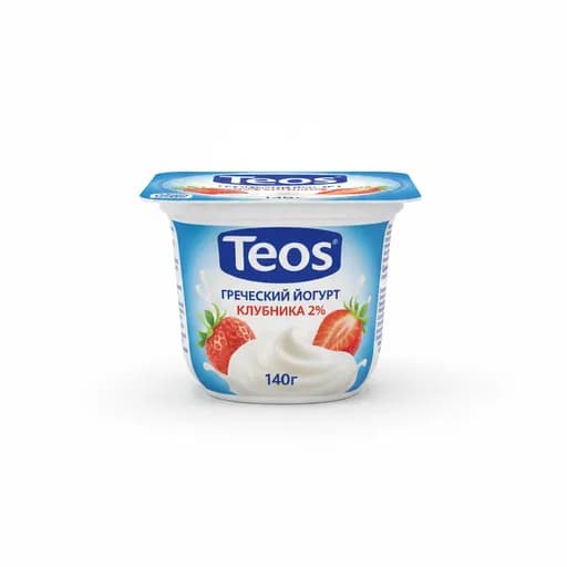 Teos Йогурт греческий клубника 2% 140гр
