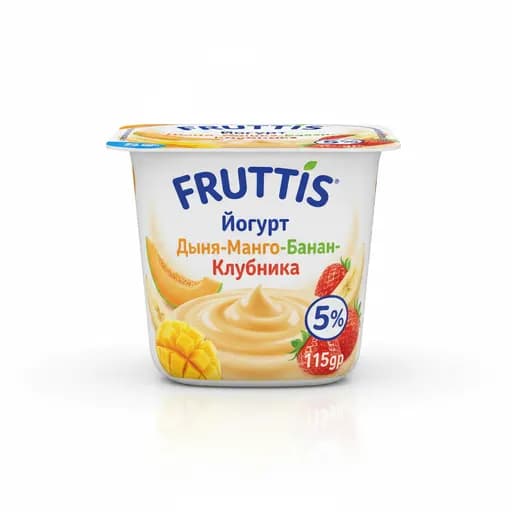FRUTTIS Йогурт Дыня-Манго-Банан-Клубника 5% 115гр