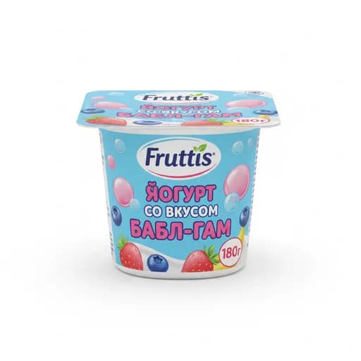 Fruttis йогурт со вкусом Бабл-гам 180г